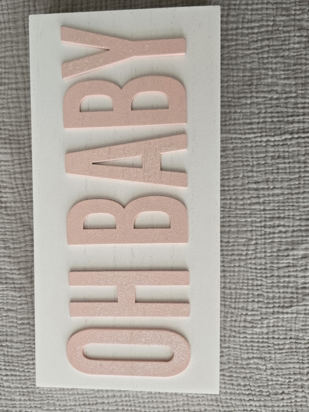 Nursery Wall Sign - Pink Glitter Letters 30 X 15cm